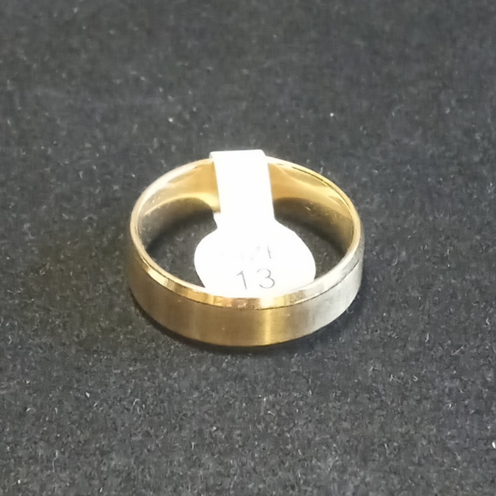 Gold Plated Band Style Ring Size 13 - Picture 2 of 3